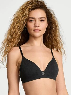 T-shirt Biustonosz lekko usztywniany bawełniany bez fiszbin Hardware Victoria's Secret