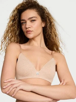 T-shirt Biustonosz lekko usztywniany bawełniany bez fiszbin Hardware Victoria's Secret