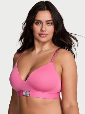 T-shirt Biustonosz lekko usztywniany bawełniany bez fiszbin Shine Patch Victoria's Secret