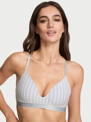 T-shirt Biustonosz lekko usztywniany bawełniany bez fiszbin Victoria's Secret