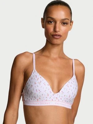 T-shirt Biustonosz lekko usztywniany bawełniany bez fiszbin Victoria's Secret