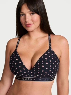 T-shirt Biustonosz lekko usztywniany bawełniany bez fiszbin Victoria's Secret