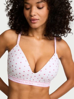 T-shirt Biustonosz lekko usztywniany bawełniany bez fiszbin Victoria's Secret