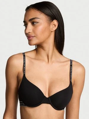 T-shirt Biustonosz lekko usztywniany bawełniany Demi Victoria's Secret