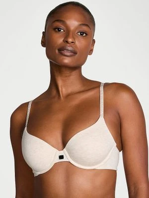 T-shirt Biustonosz lekko usztywniany bawełniany Hardware Demi Victoria's Secret