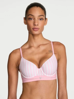 T-shirt Biustonosz lekko usztywniany bawełniany Signature Shine Demi Victoria's Secret