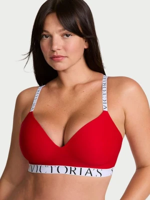 T-shirt Biustonosz lekko usztywniany bez fiszbin CoolBra Victoria's Secret Czerwony