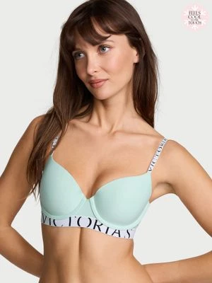 T-shirt Biustonosz lekko usztywniany CoolBra Demi Victoria's Secret Zielony