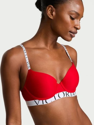T-shirt Biustonosz lekko usztywniany CoolBra Demi Victoria's Secret Czerwony