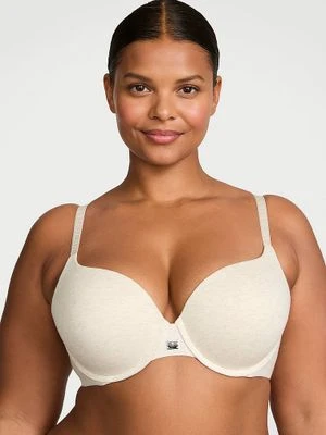 T-shirt Biustonosz push-up bawełniany Logo Hardware Perfect Shape Victoria's Secret