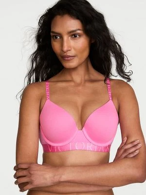 T-shirt Biustonosz push-up bawełniany Perfect Shape Exploded Logo Victoria's Secret