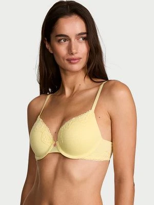 T-shirt Biustonosz push-up bawełniany Perfect Shape Shadow Stripe Victoria's Secret