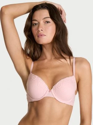 T-shirt Biustonosz push-up bawełniany Perfect Shape Shadow Stripe Victoria's Secret