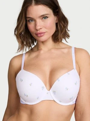 T-shirt Biustonosz push-up bawełniany z haftem Perfect Shape Victoria's Secret