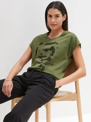T-shirt BonPrix zielony