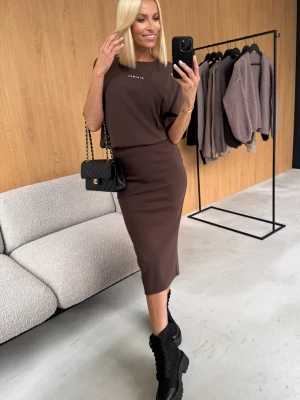 T-shirt Brązowy Minimal ClothStore