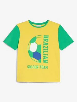 T-shirt brazylijskiej drużyny futbolowej, z czystej bawełny organicznej bonprix