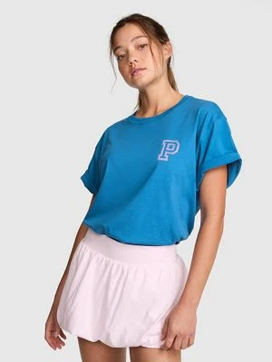 T-shirt Campus Cotton PINK Victoria's Secret Niebieski