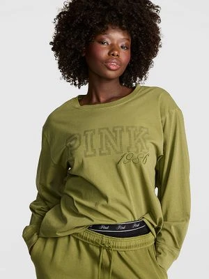 T shirt Campus Cotton z długim rękawem Victoria's Secret