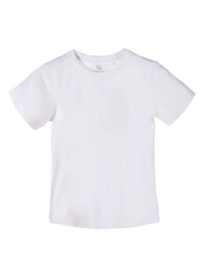 T-shirt chłopięcy biały gładki basic 5.10.15.