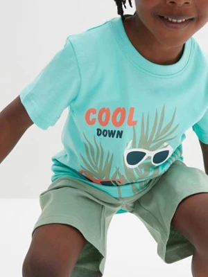 T-shirt chłopięcy + krótkie spodenki (2 części), z bawełny organicznej bonprix