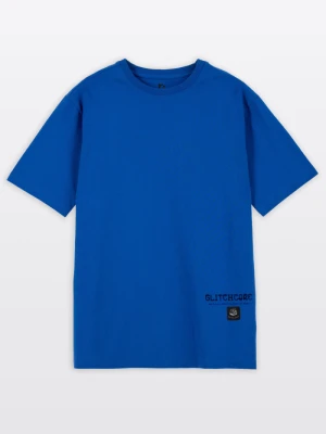T-shirt chłopięcy loose z naszywką z przodu Reporter