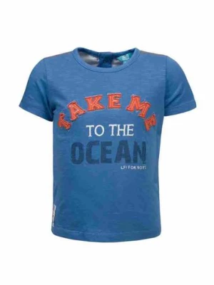 T-shirt chłopięcy - niebieski - Take me to the ocean - Lief