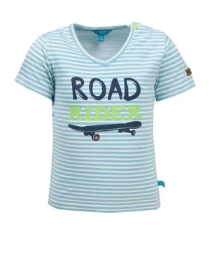 T-shirt chłopięcy niebieski w paski - Road Rider - Lief