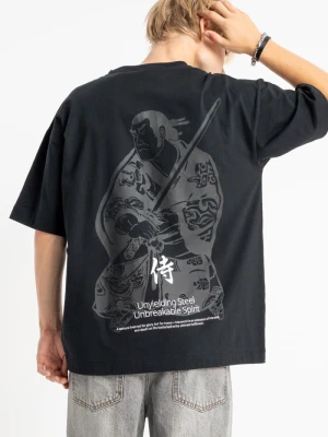 T-shirt chłopięcy oversize z nadrukiem Reporter