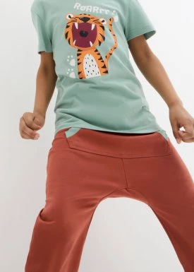 T-shirt chłopięcy + spodnie 3/4 z bawełny organicznej (2 części) bonprix