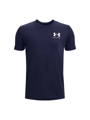 T-shirt chłopięcy Under Armour UA B Sportstyle Left Chest Ss - granatowy