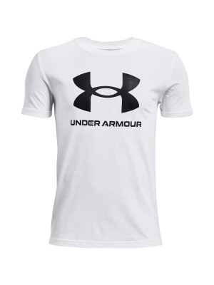 T-shirt chłopięcy Under Armour UA B Sportstyle Logo Ss - biały