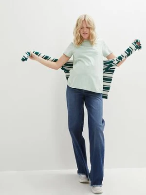 T-shirt ciążowy i do karmienia piersią (2 szt.), bawełna organiczna BonPrix szary