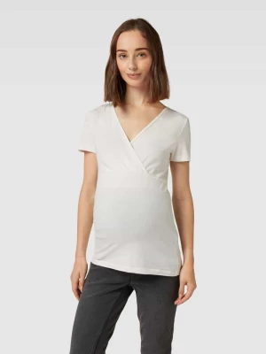 T-shirt ciążowy z dekoltem w serek w zestawie 2 szt. model ‘KATE’ Mamalicious