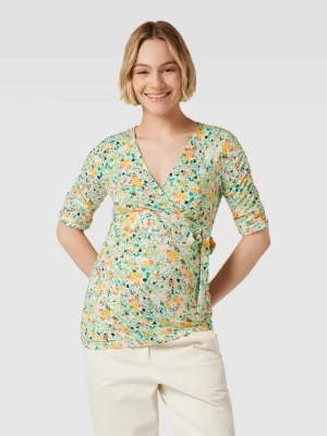 T-shirt ciążowy z kwiatowym wzorem model ‘Pilar Honni Tess’ Mamalicious