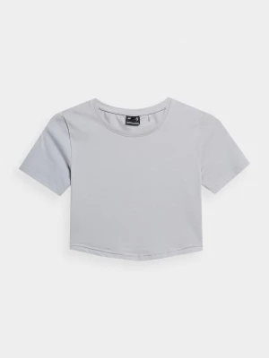 T-shirt crop-top gładki damski 4F