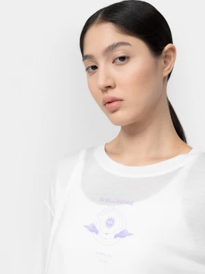 T-shirt crop top oversize do jogi damski 4F