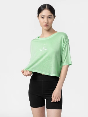 T-shirt crop top oversize do jogi damski 4F