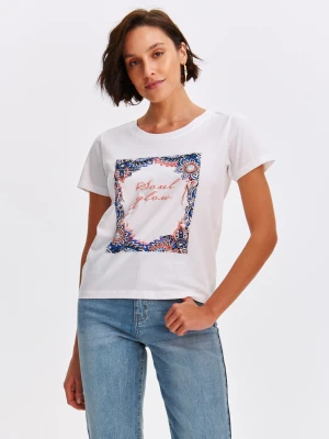 T-shirt damski antilope - SPO6143BI t-shirt krótki rękaw - TOP SECRET - Odzieżowy sklep internetowy TOP SECRET