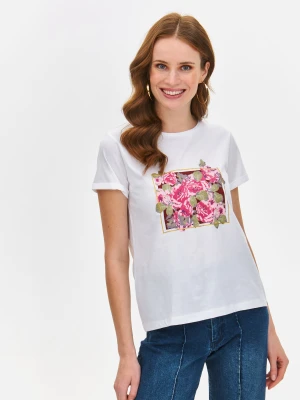 T-shirt damski antilope - SPO6151BI t-shirt krótki rękaw - TOP SECRET - Odzieżowy sklep internetowy TOP SECRET
