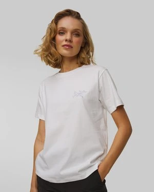 T-shirt Damski Arcteryx Kragg Cotton Little Bird Crew Ss W Biały