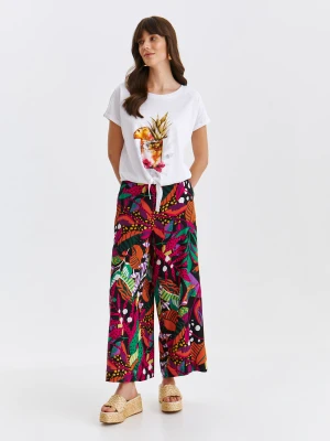 T-shirt damski biały - SPO6206BI t-shirt krótki rękaw - TOP SECRET - Odzieżowy sklep internetowy TOP SECRET