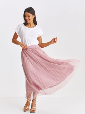 T-shirt damski biały - SPO6207BI t-shirt krótki rękaw - TOP SECRET - Odzieżowy sklep internetowy TOP SECRET