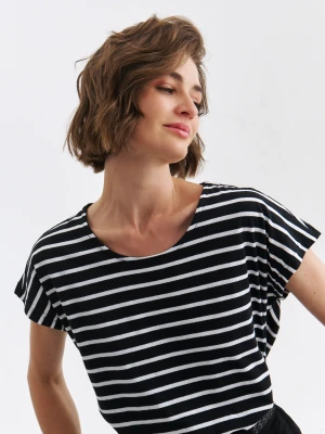 T-shirt damski czarny - SPO6262CA t-shirt krótki rękaw - TOP SECRET - Odzieżowy sklep internetowy TOP SECRET