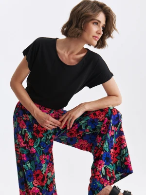 T-shirt damski czarny - SPO6263CA t-shirt krótki rękaw - TOP SECRET - Odzieżowy sklep internetowy TOP SECRET