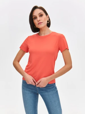 T-shirt damski jasny róż - SPO6121JR t-shirt krótki rękaw - TOP SECRET - Odzieżowy sklep internetowy TOP SECRET
