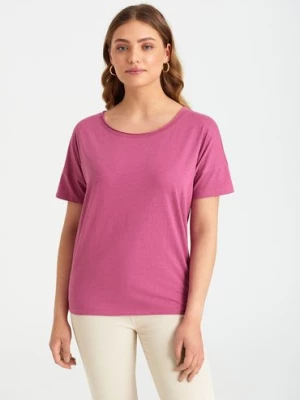 T-shirt damski klasyczny różowy Greenpoint