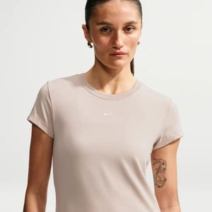 T-shirt damski Nike Chill Knit - Brązowy