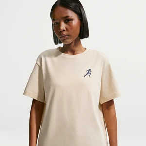T-shirt damski oversize Nike Classic - Brązowy