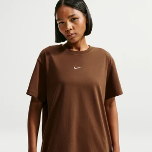 T-shirt damski oversize Nike Classic - Brązowy
